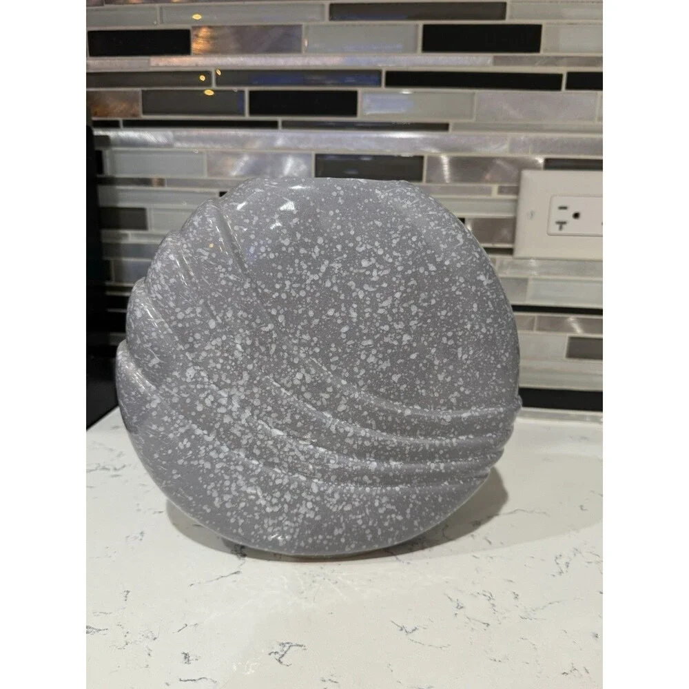 Vintage Vase Art Deco Splatter Ceramic Gray Home Decor
